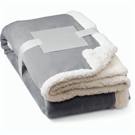 HEIDEN. Wendbare Fleecedecke (190 g/m²) mit Satinband und personalisierter Karte