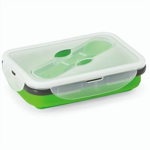 SAFFRON. Lunchbox. Faltbare hermetische Frischhaltebox aus Silikon und PP 640 mL