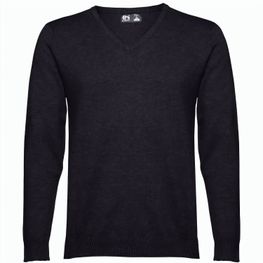 THC MILAN. Herren-Pullover mit V-Ausschnitt aus Baumwolle und Polyamid