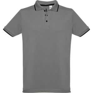 THC ROME. Zweifarbiges Baumwoll-Poloshirt für Herren