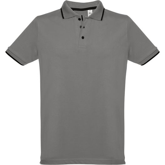 THC ROME. Zweifarbiges Baumwoll-Poloshirt für Herren (Bild 1)