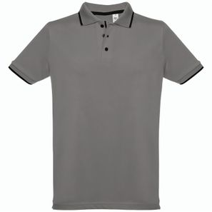 THC ROME. Zweifarbiges Baumwoll-Poloshirt für Herren
