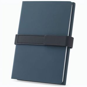 SANDERSON. A5 Notizbuch aus PU (50% recycelt) mit zwei Blöcken: linierte Seiten und unlinierte Seiten