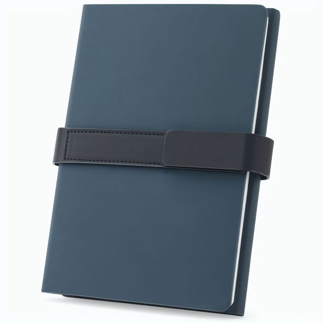 SANDERSON. A5 Notizbuch aus PU (50% recycelt) mit zwei Blöcken: linierte Seiten und unlinierte Seiten