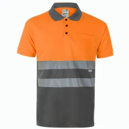 VL CUPID. Zweifarbiges Poloshirt im Bird-Eye-Design (160g/m²) mit kurzen Ärmeln, aus Polyester (100%)