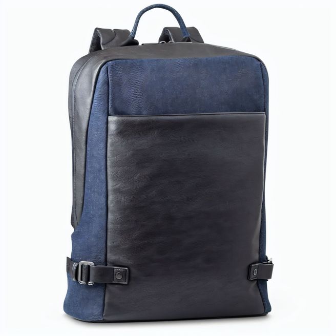 DIVERGENT BACKPACK I. Laptop-Rucksack bis zu 15.6'' aus Denim und PU