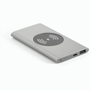 CASSINI. Powerbank 4'000 mAh mit 5W wireless Ladegerät aus Recyceltes Aluminium (100 % rAL)