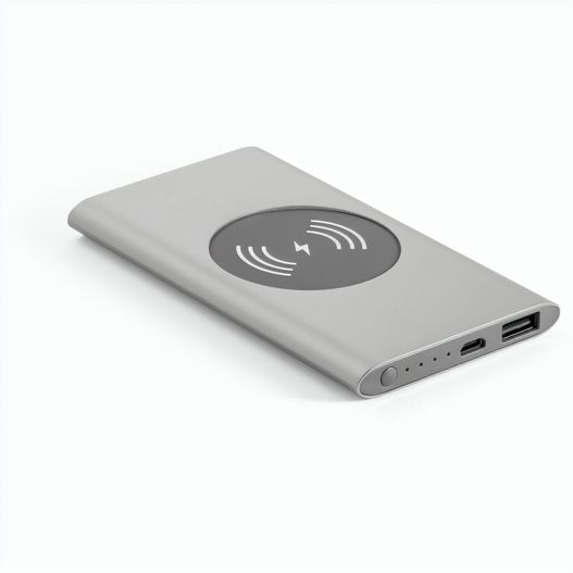 CASSINI. Powerbank 4'000 mAh mit 5W wireless Ladegerät aus Recyceltes Aluminium (100 % rAL) (Bild 1)