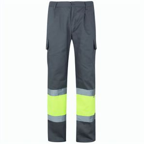 VL POSEIDON. Zweifarbige Twill-Hose mit mehreren Taschen (210 g/m²), aus Baumwolle (20%) und Polyester (80%)