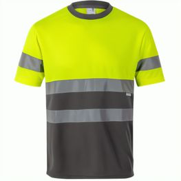 VL BRAHMA LARGE. Zweifarbiges technisches T-Shirt mit Bird-Eye-Design (140 g/m²), aus Polyester (100%)