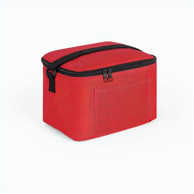 Produktabbildung CANCUN. Kühltasche aus recyceltem 600D-Polyester mit verstellbarem Gurtband 7 L CANCUN. Kühltasche aus recyceltem 600D-Polyester mit verstellbarem Gurtband 7 L