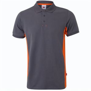 VL SUPAY. Zweifarbiges Piqué-Poloshirt (180 g/m²), kurzärmelig, aus Baumwolle (60%) und Polyester (40%)