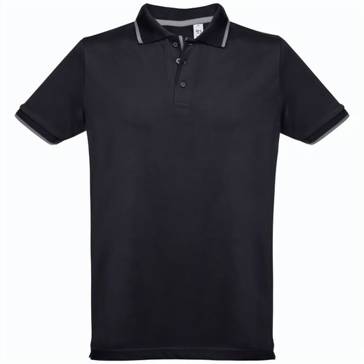 THC ROME. Zweifarbiges Baumwoll-Poloshirt für Herren (Bild 1)