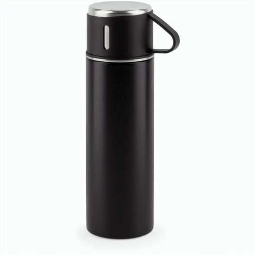 COMANECI. Doppelwandige Edelstahlflasche (90% recycelt) mit matter Oberfläche 490 ml (Bild 1)