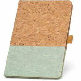 KLEE. A5 Notizbuch aus Kork und Leinen mit linierten Blättern