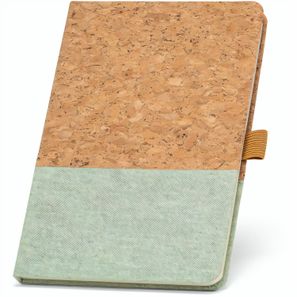 KLEE. A5 Notizbuch aus Kork und Leinen mit linierten Blättern