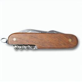 BELPIANO. Multifunktions-Taschenmesser aus Edelstahl und Holz