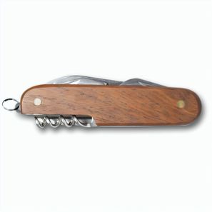 BELPIANO. Multifunktions-Taschenmesser aus Edelstahl und Holz