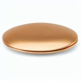 KAYLA. Runder doppelseitiger Aluminiumspiegel mit Magnetverschluss