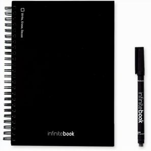 STARTER KIT INFINITEBOOK A5. Kit bestehend aus einem "Infinitebook", Reinigungsset, Marker und Markerhalter