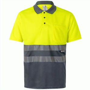 VL CUPID. Zweifarbiges Poloshirt im Bird-Eye-Design (160g/m²) mit kurzen Ärmeln, aus Polyester (100%)