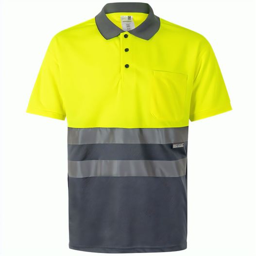 VL CUPID. Zweifarbiges Poloshirt im Bird-Eye-Design (160g/m²) mit kurzen Ärmeln, aus Polyester (100%) (Bild 1)