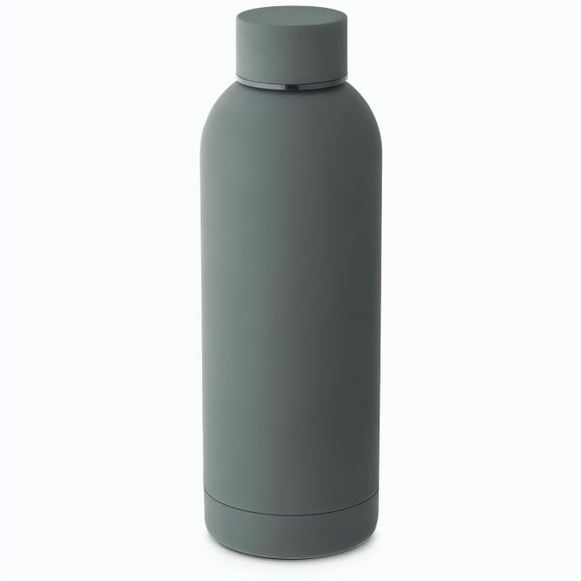 ODIN. Trinkflasche aus Edelstahl (36% recycelt) (550 mL) mit gummierter Oberfläche