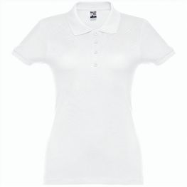 Produktabbildung THC EVE WH. Kurzarm-Poloshirt mit Gürtel für Damen aus kardierter Baumwolle THC EVE WH. Kurzarm-Poloshirt mit Gürtel für Damen aus kardierter Baumwolle