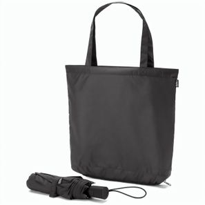 SKYLAR. 2-in-1-Regenschirm mit Einkaufstasche inklusive. Dieser ist aus recyceltem Polyester