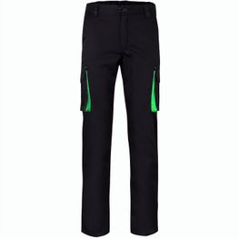 VL FIDES. Zweifarbige Stretch-Hose mit mehreren Taschen (240 g/m²), aus Baumwolle (46 %), EME (38 %) und Polyester (16 %)
