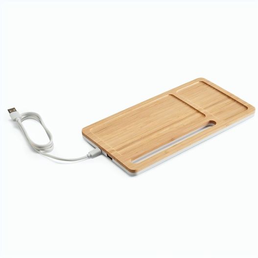 Produktabbildung MOTT. Schreibtisch-Organizer mit 15W wireless Ladegerät aus Bambus und ABS MOTT. Schreibtisch-Organizer mit 15W wireless Ladegerät aus Bambus und ABS (Bild 1)