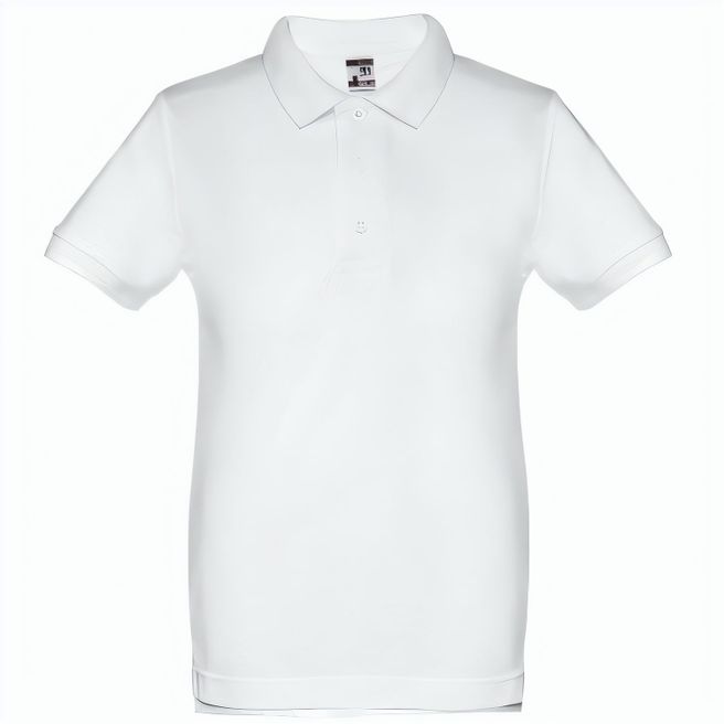 THC ADAM KIDS WH II. Kurzärmeliges Poloshirt für Kinder (unisex). Farbe Weiß
