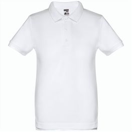 THC ADAM KIDS WH II. Kurzärmeliges Poloshirt für Kinder (unisex). Farbe Weiß