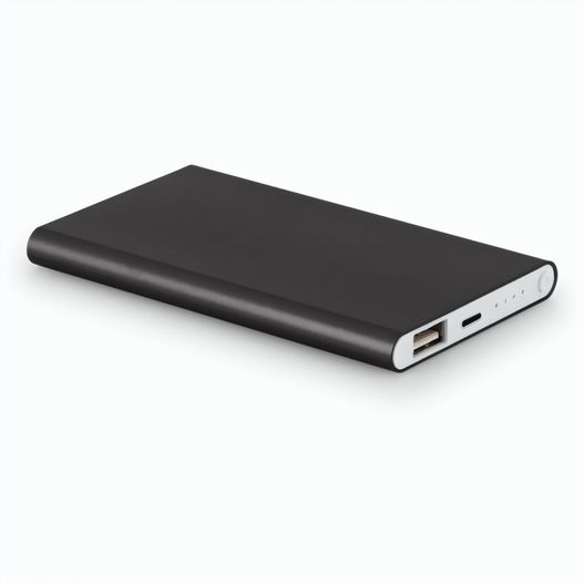 MARCET. Powerbank Slim 4'000 mAh aus Recyceltes Aluminium (100% rAL) und Recyceltes ABS (100% rABS) (Bild 1)