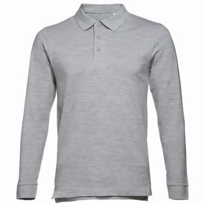 THC BERN. Langarm-Poloshirt für Herren aus kardierter Baumwolle