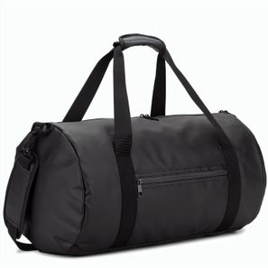 OSASCO SPORT. Sporttasche im Zylinder-Format aus hochdichtem, recyceltem 600D-Polyester mit Seitenfach für Schuhe