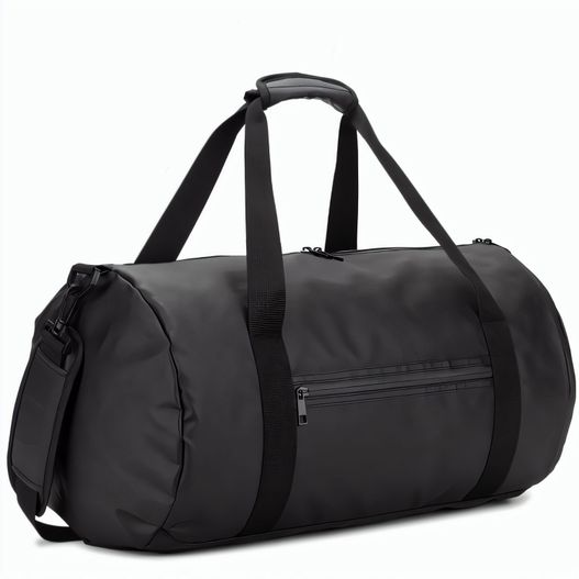 OSASCO SPORT. Sporttasche im Zylinder-Format aus hochdichtem, recyceltem 600D-Polyester mit Seitenfach für Schuhe (Bild 1)