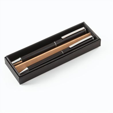 LEAH. Roll- und Kugelschreiber aus Aluminium (94% rAL) mit Clip