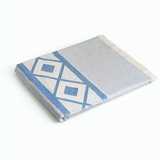 MALEK. Multifunktions- und Badetuch (350g/m²) aus Baumwolle (85%) sowie recycelter Baumwolle (15%), leicht und widerstandsfähig (Bild 1)