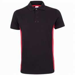 VL SUPAY. Zweifarbiges Piqué-Poloshirt (180 g/m²), kurzärmelig, aus Baumwolle (60%) und Polyester (40%)