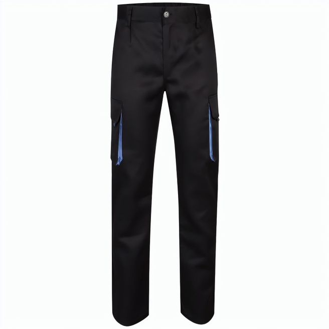 VL HYPNOS. Zweifarbige Twill-Hose mit mehreren Taschen (200 g/m²), aus Baumwolle (35 %) und Polyester (65 %)