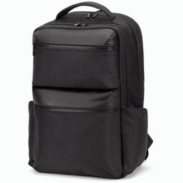 COPENHAGEN. Wasserabweisender Rucksack aus recyceltem Twill mit zwei großen Fronttaschen, 17 Zoll