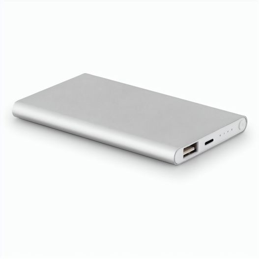 MARCET. Powerbank Slim 4'000 mAh aus Recyceltes Aluminium (100% rAL) und Recyceltes ABS (100% rABS) (Bild 1)
