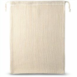 Produktabbildung NAPOLI. Beutel aus 100% Baumwolle (120 g/m²) mit Netzgewebe auf der Vorderseite (100 g/m²) NAPOLI. Beutel aus 100% Baumwolle (120 g/m²) mit Netzgewebe auf der Vorderseite (100 g/m²)