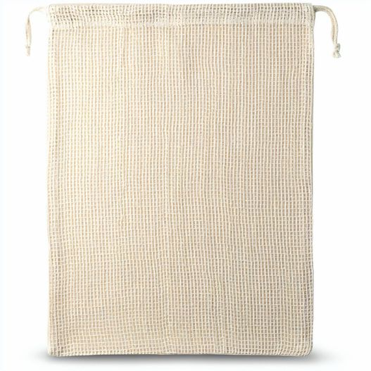 Produktabbildung NAPOLI. Beutel aus 100% Baumwolle (120 g/m²) mit Netzgewebe auf der Vorderseite (100 g/m²) NAPOLI. Beutel aus 100% Baumwolle (120 g/m²) mit Netzgewebe auf der Vorderseite (100 g/m²) (Bild 1)