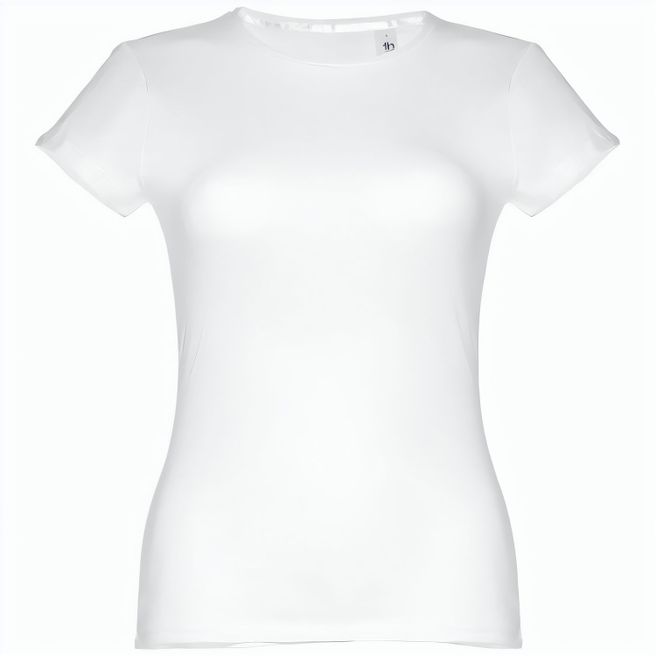 Produktabbildung THC SOFIA WH. Tailliertes Damen-T-Shirt aus Baumwolle. Farbe Weiß THC SOFIA WH. Tailliertes Damen-T-Shirt aus Baumwolle. Farbe Weiß
