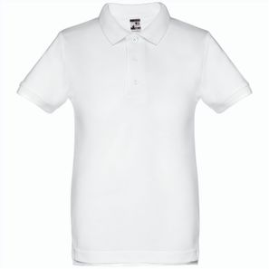 THC ADAM KIDS WH. Kurzärmeliges Poloshirt für Kinder (unisex). Farbe Weiß