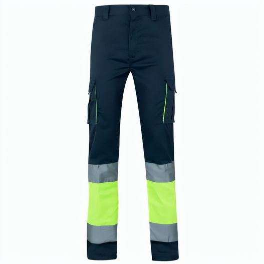 VL ZEUS. Zweifarbige Stretch-Hose mit mehreren Taschen (240 g/m²), aus Baumwolle (46 %), EME (38 %) und Polyester (16 %) (Bild 1)