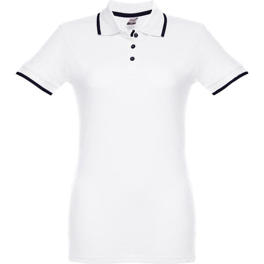 Produktabbildung THC ROME WOMEN WH. Zweifarbiges Baumwoll-Poloshirt für Damen THC ROME WOMEN WH. Zweifarbiges Baumwoll-Poloshirt für Damen (Bild 1)