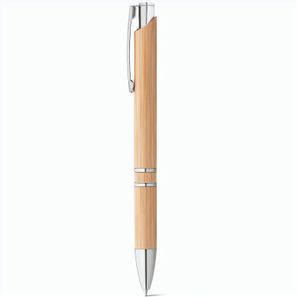 BETA BAMBOO. Kugelschreiber aus Bambus mit Clip und Details aus Metall